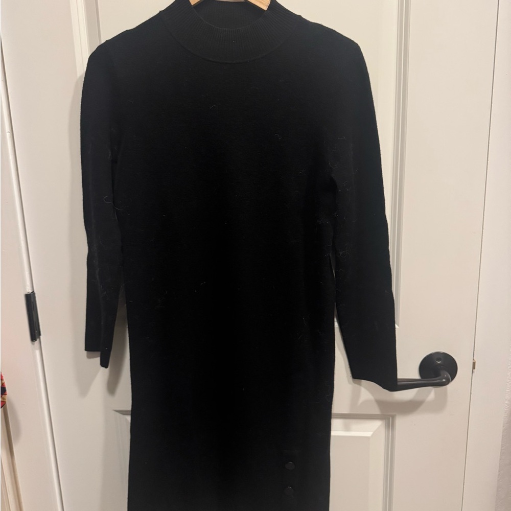 Massimo Dutti Black Long Sleeve Dress